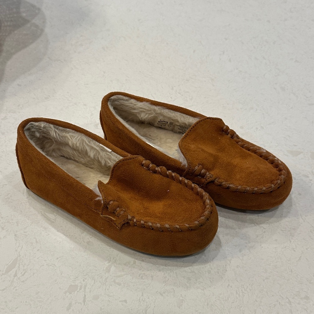 J. Crew Kids Brown Suede Slippers